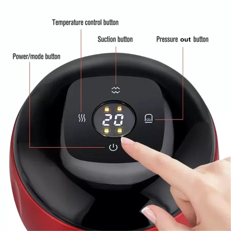 Rechargeable Electric Vacuum Cupping Set Wireless 6/12 Level Skin Scraping Massage