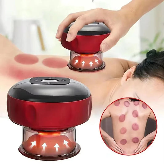 Rechargeable Electric Vacuum Cupping Set Wireless 6/12 Level Skin Scraping Massage