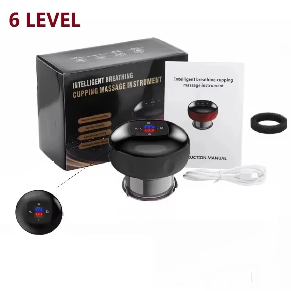 Rechargeable Electric Vacuum Cupping Set Wireless 6/12 Level Skin Scraping Massage